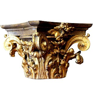 Korinthisches Kapitell, Bronze, feuervergoldet